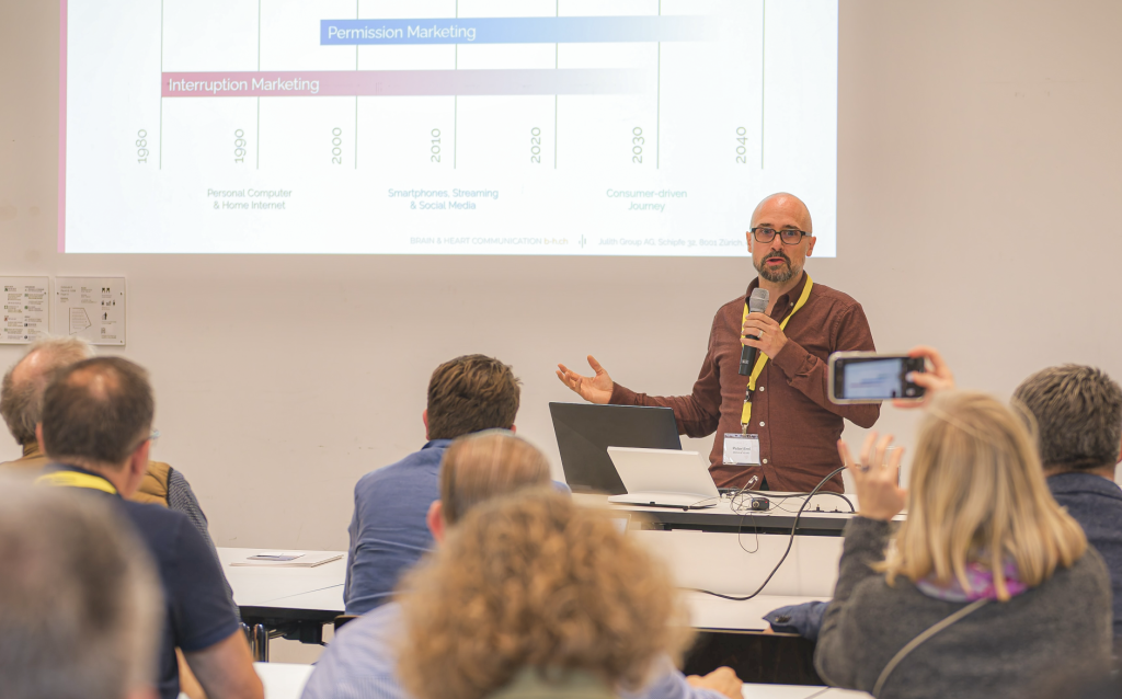 Vortrag Peter Erni beim DLF Digital Leadership Forum Brugg zum Thema Content Catalog und Reception Marketing