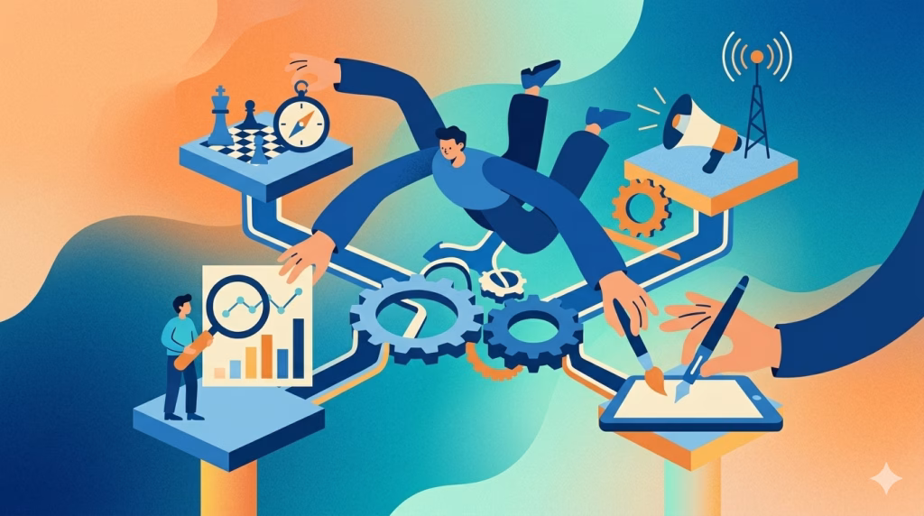 Content Marketing Elemente Die vier Säulen 01